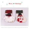 thumbnail image 3 of Bearachild Medias de Navidad calcetines dulces aperitivos colgante decoración del hogar Santa Claus muñeco de nieve Goodie bolsa saco fiesta Kits de decoración para fiestas Blanco/Muñeco de nieve, 3 of 6