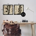 thumbnail image 3 of Stupell Industries Natural Tone Sprouting Leaves Floral Painting Black Floater Framed Canvas Art Print Wall Art, 18 x 18, Set of 2, 3 of 9