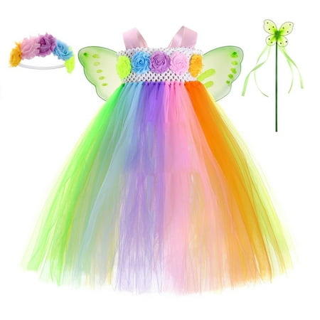 

KI-8jcuD Baby Girl Dresses 3-6 Months Toddler Girls Dress Summer Fashion Dress Princess Dress Casual Dress Tutu Mesh Dress Outwear With Headband Fairy Stick Wing 4Pcs Sets Long Sleeve Dress Girls Si