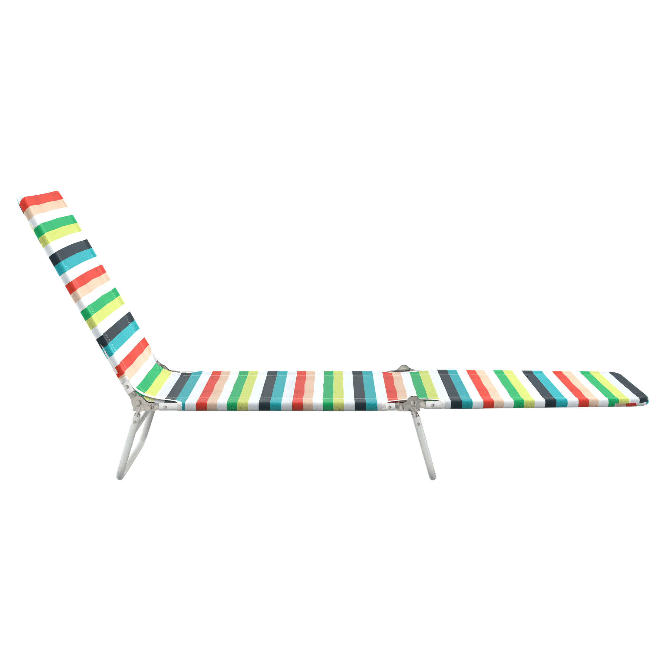 Mainstays Steel Folding Beach Lounger, Multi Stripe