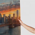 thumbnail image 3 of Orinice Sunset City Skyline Bridge Bathroom Decor Set with Hooks, Colorful Luxurious Graphic Print Polyester Fabric Fashion Shower Curtain 100% Polyester Home Bathtubs Decoration 60x72, 3 of 7