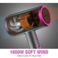 thumbnail image 4 of CONFU Hair Dryer, 1875W Ionic Blow Dryer, Portable lightweight with 2 Concentrator Nozzles for Home & Travel, 4 of 8