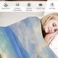 thumbnail image 3 of Chilfamy Ocean Waves Flannel Throw Blanket for Couch Sofa Bed Office Travel Camping School - Exquisite All Seasons Gift 40x50in, 3 of 6