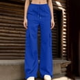thumbnail image 5 of ZHYou No Boundarie Womens Baggy Sweatpants Casual Drawstring Y2k Huge Pockets Solid Comfy Lounge Stylish Pants for Women,Blue,Size 2XL, 5 of 8