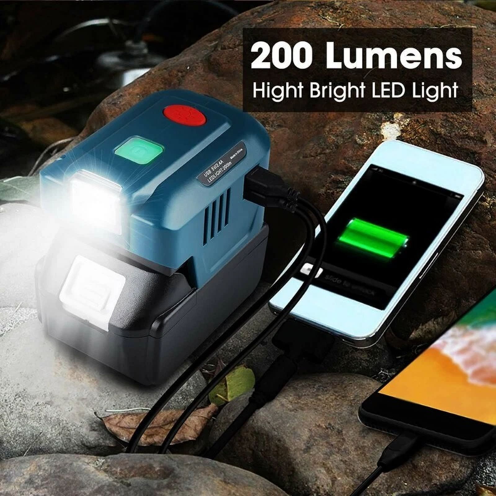 Power Source for Makita 18V Li-ion Battery Inverter Generator with Light USB