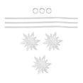 thumbnail image 1 of 3x Adornos de de Navidad, decoración navideña, colgantes transparentes, adornos navideños decorativos para puerta, corona, celebración, pared Flor Macarena Colgantes para colgar árboles, 1 of 8