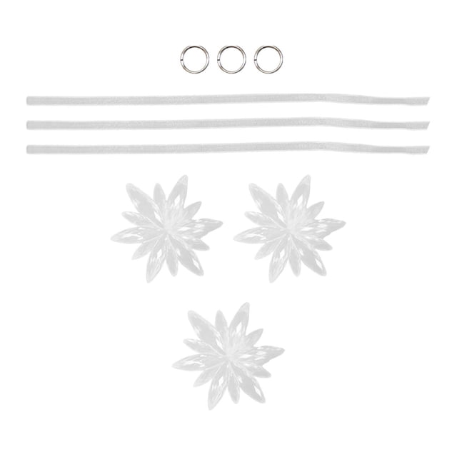 3x Adornos de de Navidad, decoración navideña, colgantes transparentes, adornos navideños decorativos para puerta, corona, celebración, pared Flor Macarena Colgantes para colgar árboles