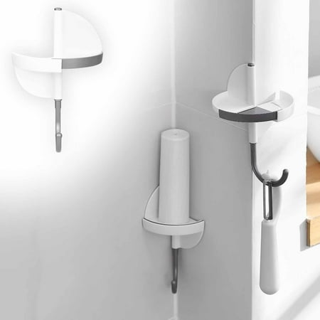 

QuLuJing 2-in-1 Minimalist No-Drill Hook for Kitchen and Bathroom Punch-Free Kitchen Bathroom Hook Wall Door Back Hook Kitchen Tools and Gadgets