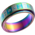 thumbnail image 1 of LAICAIW 6MM Unisex Stainless Steel Dice Number Rotatable Ring, 1 of 5