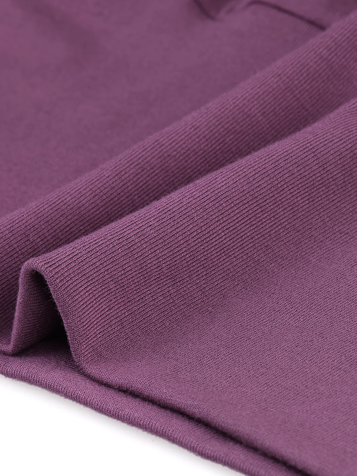 DARING DIVA Women's Casual Long Sleeve Knit Drop Shoulder Loose Blouses XS Plum Purple