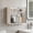 White, variant on Bathroom Wall Mounted Storage Cabinet with Double Doors and Pegboard Organizer for Easy Access - Multifunctional Space Saver for Vanity, Shower, Kitchen, Garage, and Laundry Room