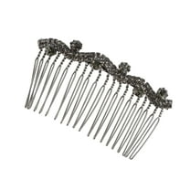 1 Pc Women Wave Patterns Hair Comb Insertion Tool for Thick Curly Hair Black Alloy