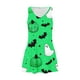 thumbnail image 4 of Vestido de Verano para las Mujeres Impresión de la Moda Bolsillo sin Mangas Cuello en V, Vestido Casual para la Playa Y Diario, 4 of 5
