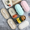 thumbnail image 3 of Boovnll Bento Box, Three Layer Lunch Box Microwave Food Container Set with Reusable Fork Spoon, Bento Box Adult, Bento Box for Kids, Lunch Box Containers, 3 of 5
