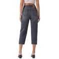 thumbnail image 5 of Women's Cropped Pants, Soft Fabric Slim Fit High Waisted Hem with Pocket, Fashionable Casual Trousers, Lounge Beach Outdoor, Capri Pants for Women | UKHCCC,Gray L, 5 of 8