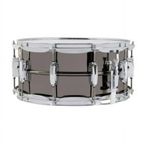 Ludwig LB417 Black Beauty 6.5"x14" Smooth Brass Snare Drum with Imperial Lugs, High-Quality Sound