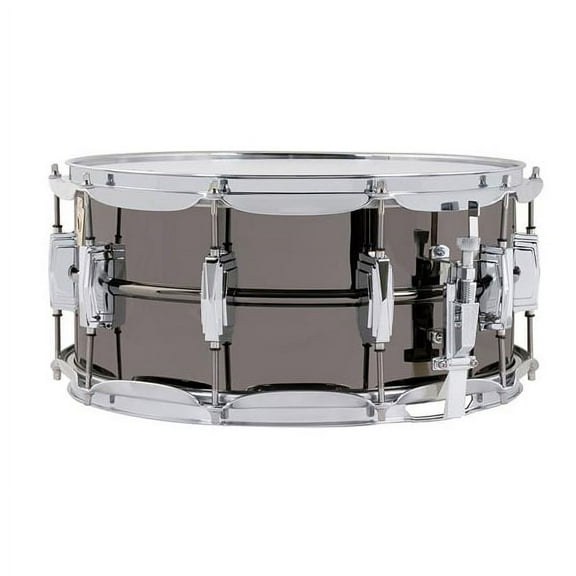 Ludwig LB417 Black Beauty 6.5"x14" Smooth Brass Snare Drum with Imperial Lugs, High-Quality Sound