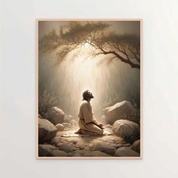 Kna Prints - Poster Garden Of Gethsemane, Picture Of Jesus Praying, Jesus Painting, Christian Pri, UNFRAMED-8x12