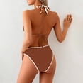 thumbnail image 5 of Enjoytime Bikini Sets for Women Printed Halter V Neck 2 Piece Swimsuit High Cut Tie Side Modest Bathing Suit 2026, 5 of 8
