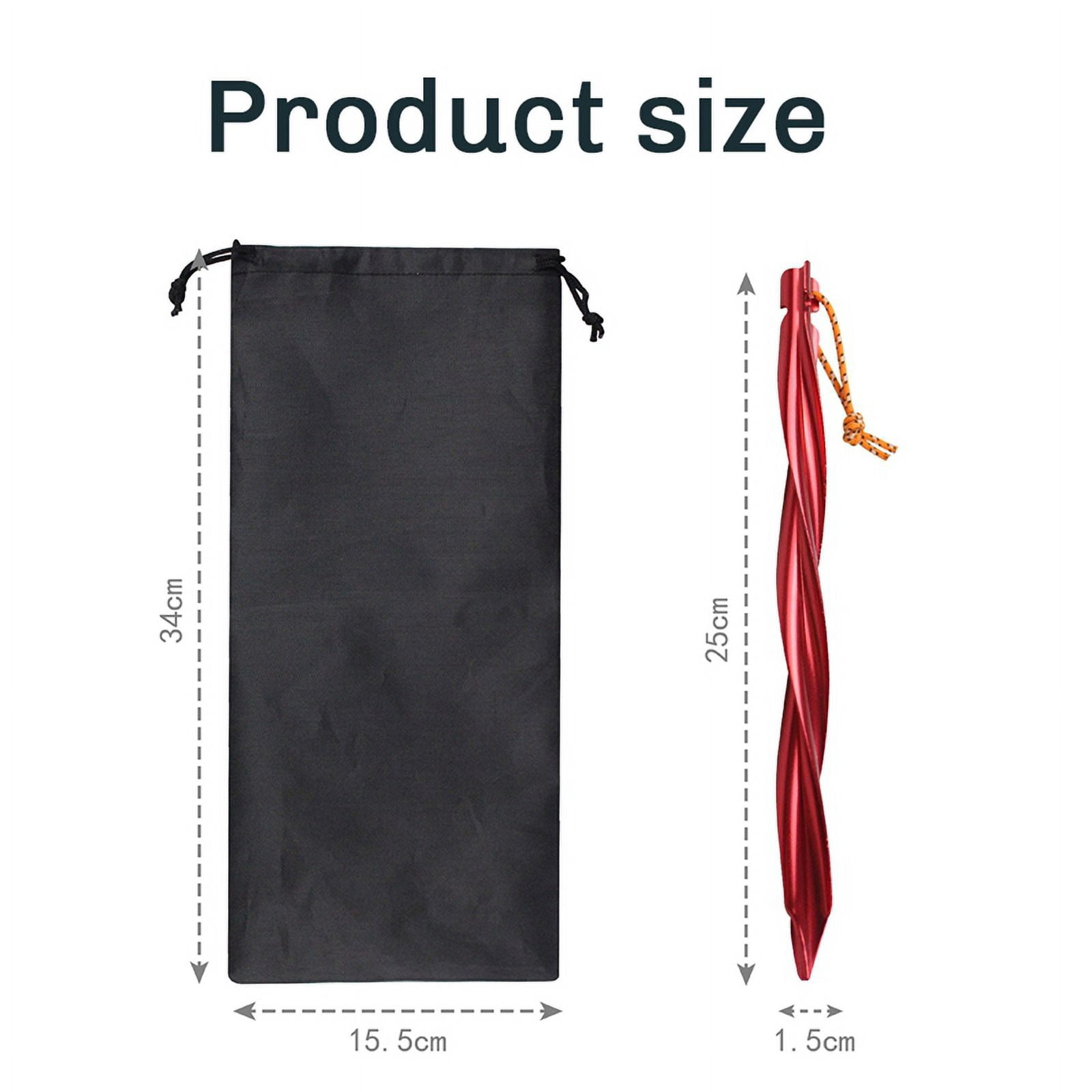 12X 25cm Outdoor Tent Pegs Ground Nails with Storage Bag Windproof Nails Camping Accessories Tent Fasteni