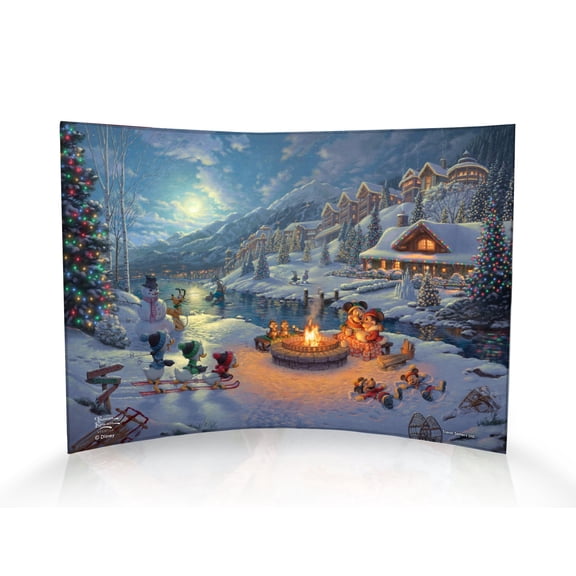 Disney (Mickey and Minnie Christmas Lodge) 10" x 7" Curved Acrylic Print ACP1007CUR664