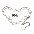 thumbnail image 4 of NUZYZ Fashion Heart Shape Pants Belt Adjustable Extended Chain Long Tassel Dress Belt Waist Chain Clothing Accessories, 4 of 7