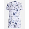 thumbnail image 6 of Joyspun Women's Dreamy Soft Collection Notch Collar Top and Shorts Pajama Set, 2-Piece, Sizes XS-3X, 6 of 6
