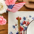 thumbnail image 4 of Sm:)e Watercolor Floral Poppy Eucalyptus Summer and 4th of July Placemats Set of 4,Seasonal Summer Washable Kitchen Dining,12 x 18 Inch, 4 of 7
