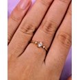 thumbnail image 2 of HeartsAndYou 0.5ct Marquise Moissanite Minimalist Slim Trilogy Engagement Ring for Women 18k Rose Gold Over Silver, 2 of 8