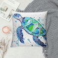 thumbnail image 2 of JEUXUS  Throw Pillow Case Cushion Cover, Decorations for Sofa Couch Bed Chair, Splash Ink Art Sea Animal Sea Turtle, 2 of 5