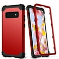 thumbnail image 2 of Dteck Galaxy S10 Case, Dteck Heavy Dual Layer Rugged Shockproof Case Hard PC Protective Back Cover For Samsung Galaxy S10, Red, 2 of 10