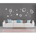 thumbnail image 2 of Wall Vinyl Sticker Decal Circles Rings and Dots Shapes, 30-Piece, Light Gray, 2 of 6
