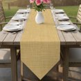 thumbnail image 6 of Yellow Table Runner Linen Burlap Table Runner 72 Inches Long Rustic Farmhouse Solid Color Dresser Scarves for Kitchen Island Coffee Dining Room Party Wedding Banquet Holiday Decoration 18"x72", 6 of 8