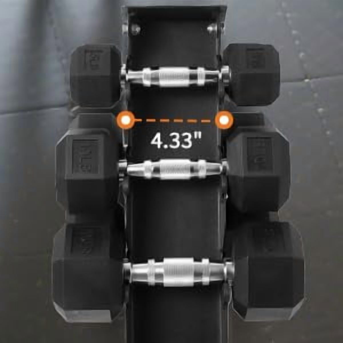 Heavy Duty 5-Tier Dumbbell Rack Stand Weight Storage Organizer with Rust-Resistant Coating Non-Slip Stable Base Compact Space-Saving Rack for Home Gym