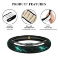 thumbnail image 4 of Balery Green Lightning Flash Fundas elásticas antideslizantes para volante, funda protectora universal para hombre y mujer, 15 pulgadas, accesorios para coche., 4 of 6
