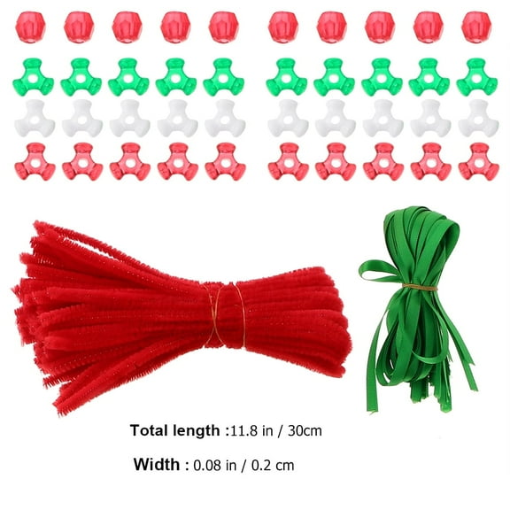 RENACLIPY Beaded Ornament Craft Kit with Assorted Plastic Beads for Holiday Decorations, 1 Set