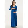 thumbnail image 2 of Maternity and Nursing Maxi Faux Wrap Dress with Adjustable Belt, 2 of 4
