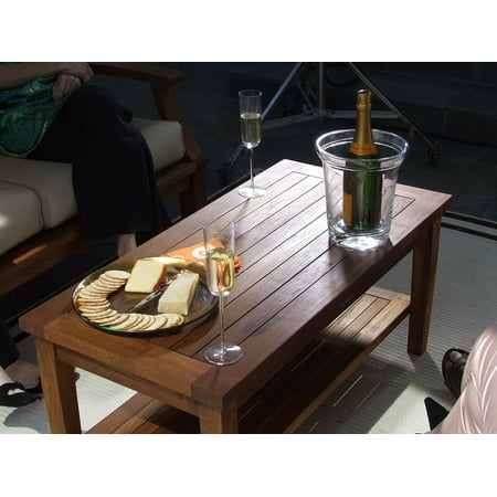Table Cheese (Peel-n-Stick Poster of Cheese Wine Teak Coffee Table Teak Table Poster 24x16 Adhesive Sticker Poster)