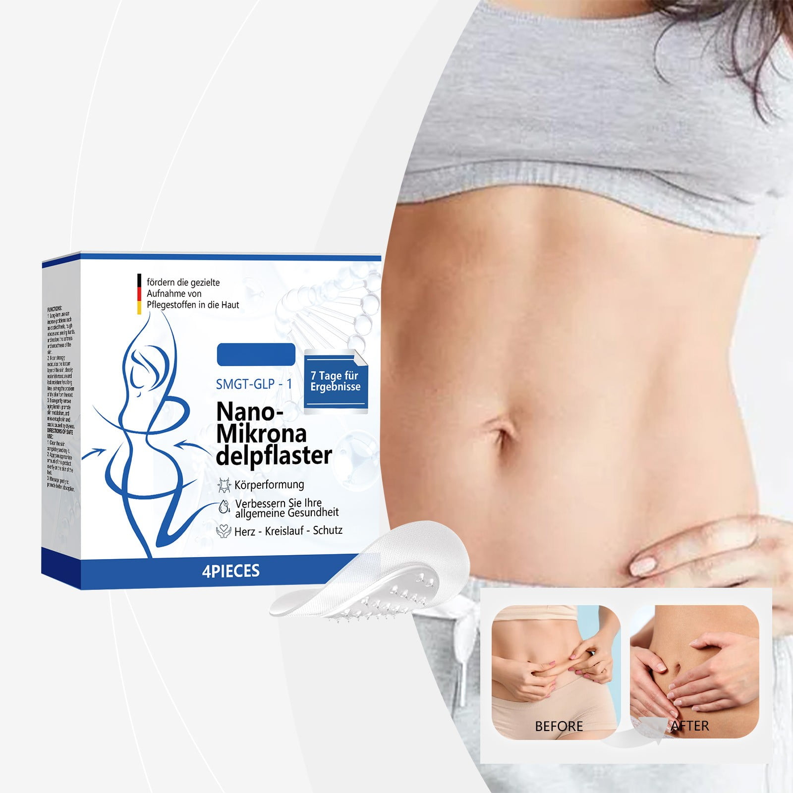 smgt-glp-1 nano microneedle patch Natural Ingredients - Mild, Safe & Effective, Keep In Good Shape, Firming,  Moisturizing, For All Skin Types Body Shaping Care Patch