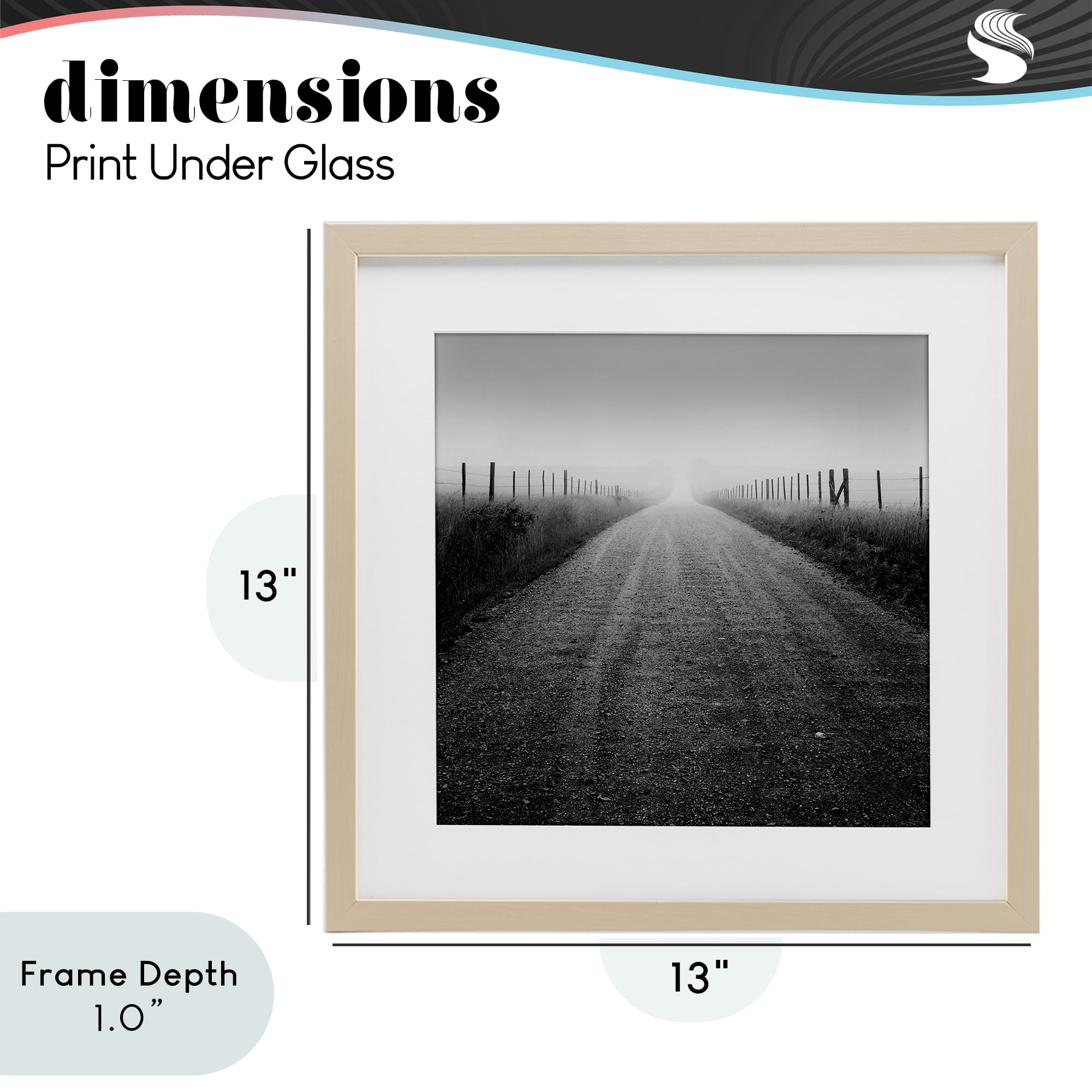 Stupell Industries Country Road in Morning Mist Birch Framed Print Under Glass, design by Chip Forelli
