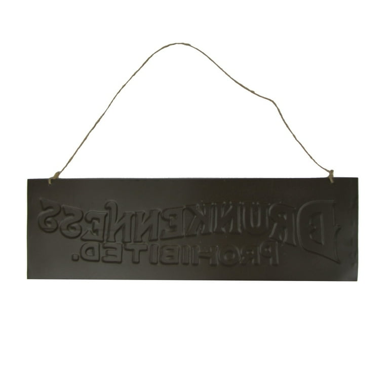 Vintage Style Metal Drunkenness Prohibited Wall Sign Hang Bar Pub Man Cave Decor Vintage Style Metal Drunkenness Prohibited Wall Sign Hang Bar Pub Man Cave Decor