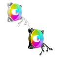 thumbnail image 2 of thinsony Coolmoon Computer Cooling Fan CPU Processor Heat Dissipation Cooler Speed Adjustable RGB Sync Fan, White, 2 of 9