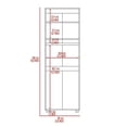 thumbnail image 6 of Pemberly Row Armoire 2 Shelves Rod Double Door Cabinet Armoire in Black, 6 of 8
