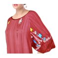 thumbnail image 2 of Chemin de Moda Robe de Nuit Longue Ample à Manches Coudées Imprimé Grain de Bois, 2 of 4