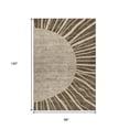 thumbnail image 3 of HomeRoots 655365 8 x 10 ft. Brown & Beige Abstract Transitional Washable Machine Made Rectangle Area Rug with UV Protection, 3 of 9