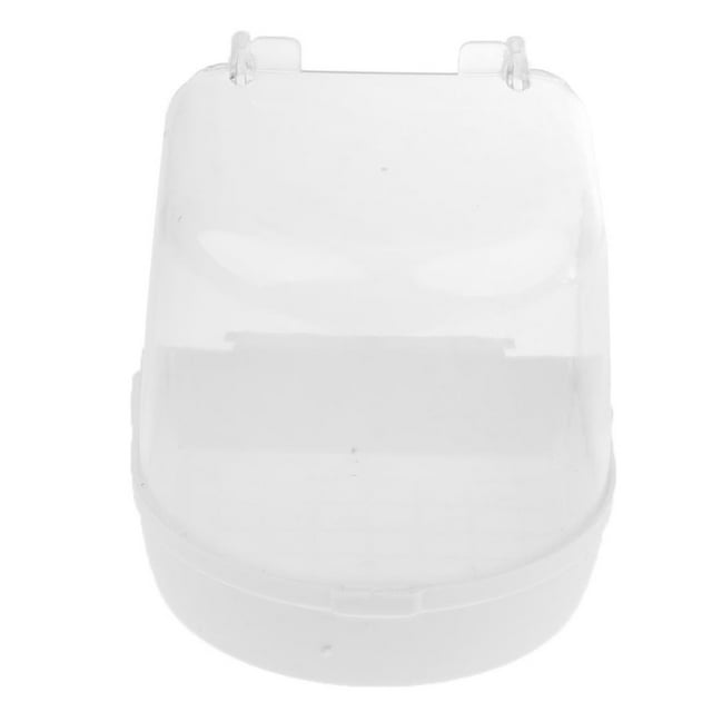 Accesorio de juguete de baño para bañera de pájaros para canario pinzones jaula 13 x 13 x 13 cm,Blanco jinwen Bañera de loro pájaro