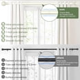 thumbnail image 4 of AIR-White Curtain Rods for Windows:Farmhouse Boho Decorative Curtain Rod for Bedroom Living Room,Heavy Duty Adjustable Rustic Drapery Rods with Vintage Coastal Texture Finials,Antique White 18-45", 4 of 4