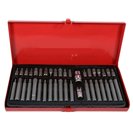 

XIDS 40Pcs Bits Boxed Firm Chrome Vanadium Steel Hard Bits Socket Set for Mechanics