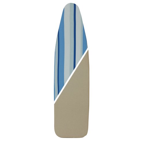 Household Essentials Replacement Ironing Board Cover and Pad, Reversible Tan and Blue Stripe