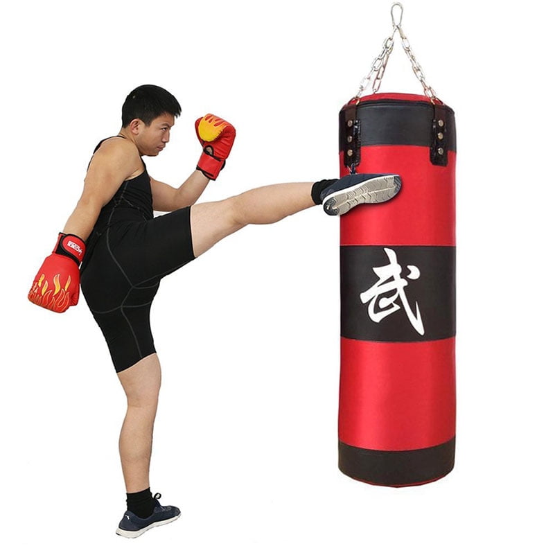 UBesGoo 35.43" Boxing Sanda Hanging Type Drop Hollow Canvas Sandbag